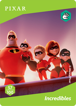 Incredibles 57/100 Woolworths Disney Wonders Trading Card - NM - Image 1