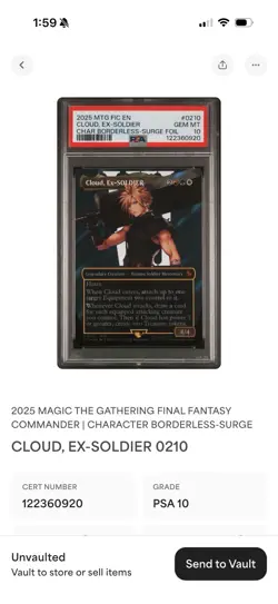 Cloud, Ex-SOLDIER (Borderless) (Surge Foil) Commander: Final Fantasy Foil - Image 5