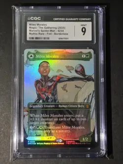 MTG CGC 9 Miles Morales (Borderless Foil) M 0234 Marvel's Spider-Man - Image 1