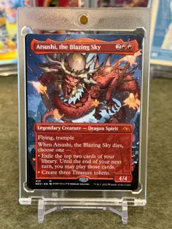 Atsushi the Blazing Sky - MINT MYTHIC Borderless #410 Kamigawa Neon NEO MTG - Image 1