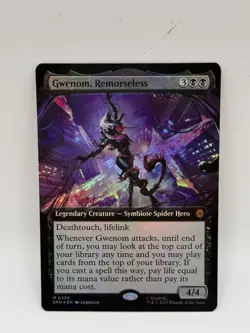 Magic The Gathering FOIL Gwenom, Remorseless (Extended Art), Marvel's Spider-Man - Image 1