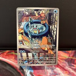 Pokemon Squirtle 148/142 SV07: Stellar Crown Illustration Rare Holo English TCG - Image 1