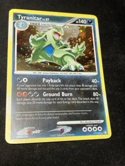 Pokemon Tyranitar 17/123 Holo Rare Mysterious Treasures Ungraded Childhood - Image 1
