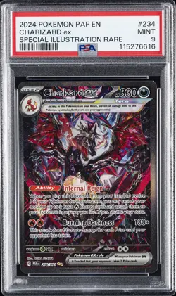 2024 POKEMON PAF EN-PALDEAN FATES SPECIAL ILLUSTRATION RARE CHARIZARD EX PSA 9 - Image 1