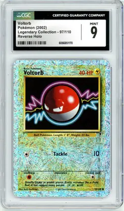 Pokemon Voltorb #97 Legendary Reverse Holo CGC 9 Mint - Image 1