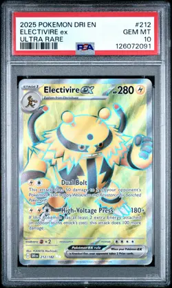 2025 POKEMON DRI EN-DESTINED RIVALS ULTRA RARE #212 ELECTIVIRE EX PSA 10 - Image 1