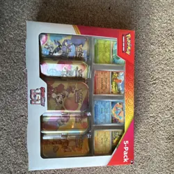 Pokemon Scarlet & Violet 151 Mini Tin 5-Pack Booster Box English 2023 - Image 1