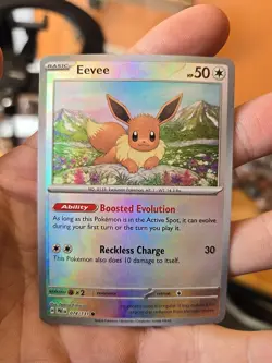 Pokemon Eevee TCG Poke Ball Pattern, 074/131, Sv: Prismatic Evolutions Holo - Image 1
