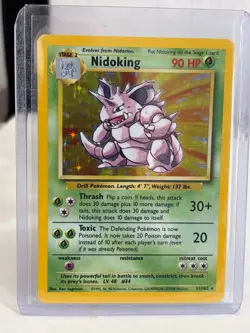Pokemon TCG Nidoking Base Set 11/102 Holo 1999-2000 Wizards Base Set... - Image 1