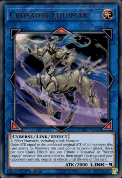 Crusadia Equimax - Ultra Rare 1st Edition CYHO-EN044 - LP - YuGiOh - Image 1