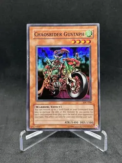 Yugioh Chaosrider Gustaph IOC-018 Super Rare NM - Image 1