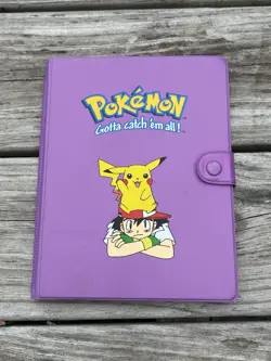 Vintage 1999 Pokemon Card Binder w/ 57 Vintage Pokemon & Pocket Monster Cards - Image 1