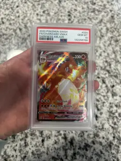 Pokemon TCG Charizard VMAX Darkness Ablaze Holo Ultra Rare Card 020/189 PSA 10 - Image 3