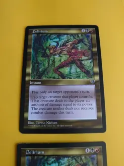 Delirium x2 Instant Mirage. Old Vintage. Magic the Gathering 2 Card. - Image 4