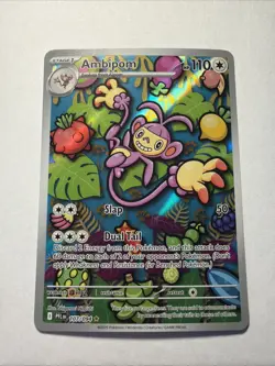 Ambipom 107/094 Illustration Rare PFL Phantasmal Flames Pokemon Card NM IR - Image 1