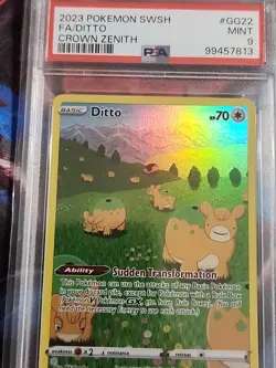 Ditto Crown Zenith Galarian Gallery Holo Card GG22/GG70 PSA 9 - Image 2