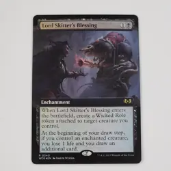 MTG Lord Skitter's Blessing FOIL Rare Extended Art WOE 0340 Enchantment Magic NM - Image 1