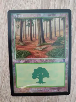 MTG FOIL ODYSSEY FOREST NM MAGIC THE GATHERING #347/350 BASIC LAND ENGLISH - Image 1