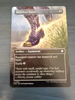 Swiftfoot Boots (Borderless) #355 (NM) Foundations FDN Magic MTG - Image 1