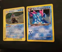 Feraligatr Holo Expedition & Dark Feraligatr neo! Pokemon Card WOTC 2002 - Image 3
