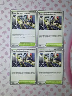 Pokemon Team Rocket’s Factory 173/182 ×4 Destined Rivals Or 203/217 Playset - Image 1