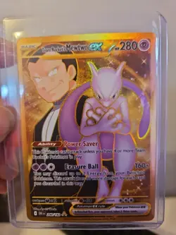 Pokemon Mewtwo EX TCG Hyper Rare Card Team Rockets 240/182 Destined Rivals - Image 1