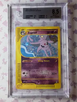 SWIRL BGS 8.5 Espeon H9/H32 Aquapolis E Series Holo Rare 2002 Nintendo Pokemon - Image 1