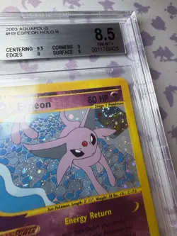 SWIRL BGS 8.5 Espeon H9/H32 Aquapolis E Series Holo Rare 2002 Nintendo Pokemon - Image 2