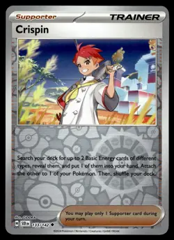 CRISPIN - 133/142 Uncommon Stellar Crown Pokemon Reverse Holo NM - Image 1