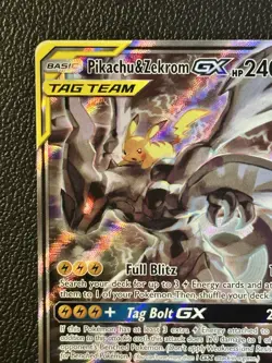 2019 Pokemon Pikachu And Zekrom Gx SM168 Black Star Promo Tag Team - Image 2