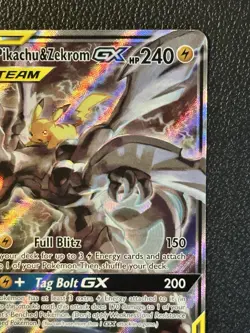 2019 Pokemon Pikachu And Zekrom Gx SM168 Black Star Promo Tag Team - Image 3