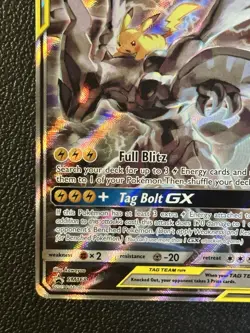 2019 Pokemon Pikachu And Zekrom Gx SM168 Black Star Promo Tag Team - Image 5