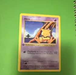 Nintendo Pokemon TCG Base Set Tangela Voltorb Abra 66/102 67/102 43/102 - Image 3