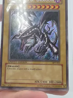 Yugioh Red-Eyes B. Dragon BPT-005 Secret Rare Limited Edition Crease On Back - Image 2