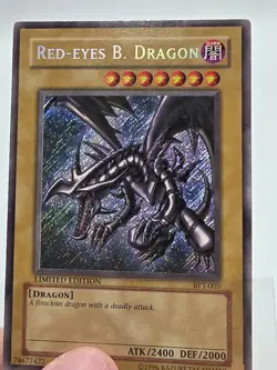 Yugioh Red-Eyes B. Dragon BPT-005 Secret Rare Limited Edition Crease On Back - Image 3