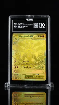 Pokemon 2025 Mega Lucario ex 188 Gold Hyper Rare Mega Evolution TAG 10 #2 - Image 1