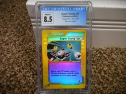 Super Scoops Up cgc 8.5 NM MT+ REVERSE HOLO Expedition 2002 E-Reader 151/165 psa - Image 1