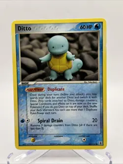 2005 Pokemon Ditto (Squirtle) 64/113 EX Delta Species - Image 1