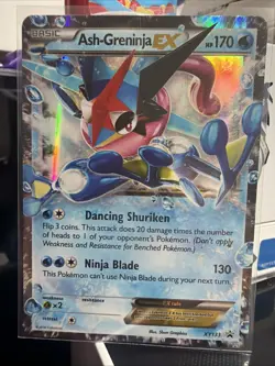Pokemon Ash-Greninja EX Promo Foil Black Star XY133 XY Pokemon TCG - Image 1