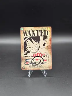 Monkey.D.Luffy (118) (Wanted Poster) OP13-118 Carrying On His Will - AUTOGRAPHED - Image 1