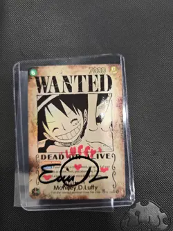 Monkey.D.Luffy (118) (Wanted Poster) OP13-118 Carrying On His Will - AUTOGRAPHED - Image 5