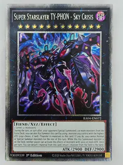 Yu Gi Oh - RA04-EN072 Super Starslayer TY-PHON - Sky Crisis - Platinum Secret - Image 1