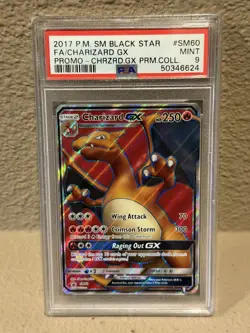 Pokemon Cards - PSA 9 Charizard GX SM60 - Black Star Promo - MINT - PSA9 - Image 1