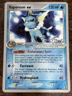 Pokemon Card Vaporeon ex 110/113 Non Holo World Championships 2005 - Image 1