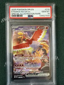 Pokemon TCG Ethan's Ho-Oh EX Card 230/182 Destined Rivals Sir PSA 10 - Image 1