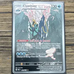 Pokemon Clawitzer MEG Rare Stage 1 130 HP Card 141/132 Ability Aqua - Image 1