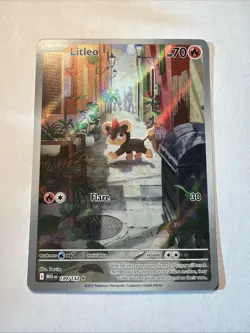 Pokemon TCG Litleo IR 139/132 Illustration Rare Pokemon Card Mega Evolution - Image 1