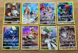 8 x Cosmic Eclipse Secret Rare Character Full Art Pokemon Cards Near Mint - Image 1
