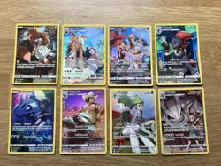 8 x Cosmic Eclipse Secret Rare Character Full Art Pokemon Cards Near Mint - Image 2
