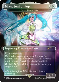 Miku, Font of Pop - Giada, Font of Hope (Rainbow Foil) -Foil Near Mint MTG - Image 1
